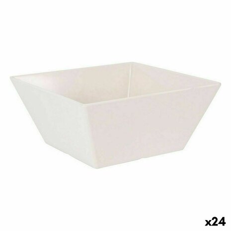 Aperitiefschaaltje La Mediterránea Melamine Wit Helderheid 18 x 18 x 8 cm (24 Stuks) 1