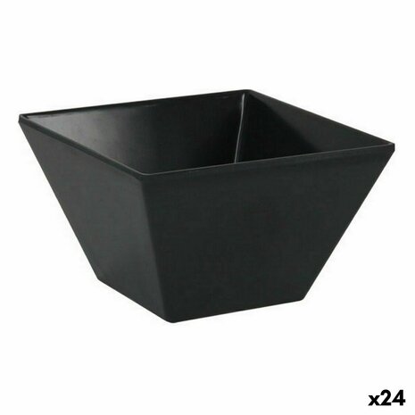 Aperitiefschaaltje La Mediterránea Melamine Antraciet 10 x 10 x 6 cm (24 Stuks) 1