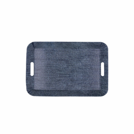 Ontbijtdienblad Quid Habitat Blauw Plastic 33 x 23 x 4 cm Met handvatten Denim (12 Stuks) 2
