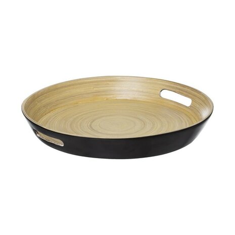 Dienblad 5five Simply Smart Noir Kitchen Natuurlijk Bamboe Ø 42 cm 1
