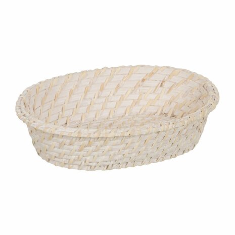 Dienblad Wit Bamboe Rotan 29 x 22 x 7 cm (2 Stuks) 3