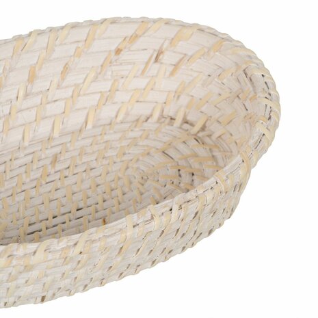 Dienblad Wit Bamboe Rotan 29 x 22 x 7 cm (2 Stuks) 7