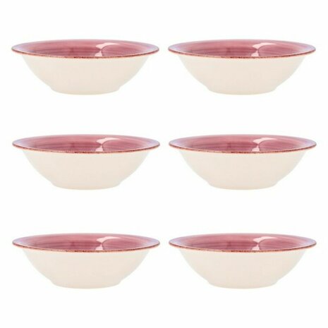 Kom Quid Vita Roze Keramisch 6 Stuks (18 cm) 1