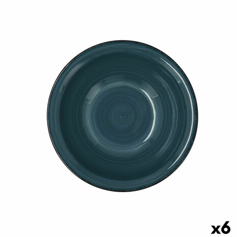 Kom Quid Vita Keramisch Blauw (18 cm) (Pack 6x) 2