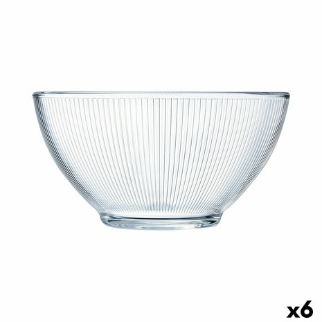 Kom Luminarc Stripy Ontbijt Transparant Glas (500 ml) (6 Stuks) 1