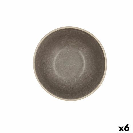 Kom Bidasoa Gio 15 x 4 cm Keramisch Grijs (6 Stuks) 1