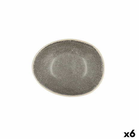 Kom Bidasoa Gio 15 x 12,5 x 4 cm Keramisch Grijs (6 Stuks) 1