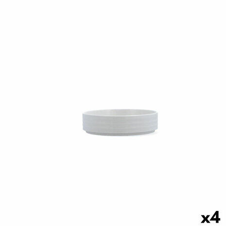Kom Ariane Artisan Ø 14 cm Keramisch Wit (4 Stuks) 1