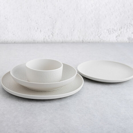 Kom Bidasoa Fosil Wit Keramisch 11,8 x 11,8 x 5,9 cm (6 Stuks) 3