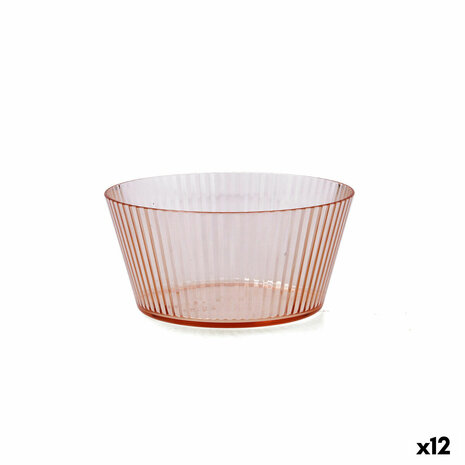 Kom Quid Sunset Koraal Plastic 15 cm (12 Stuks) 1