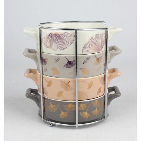 Kom DKD Home Decor 16,8 x 12,5 x 4,3 cm Gouden Metaal Modern 3