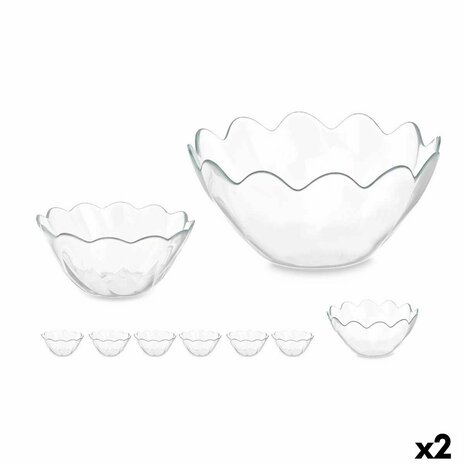 Kommenset Hasir Transparant Glas (2 Stuks) 1