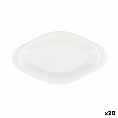 Snackdienblad Quid Select Wit Plastic 17 x 9,5 x 2 cm (20 Stuks) 1