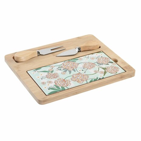 Snackdienblad DKD Home Decor 24,5 x 20 x 1,2 cm Beige Groen Keramiek 1
