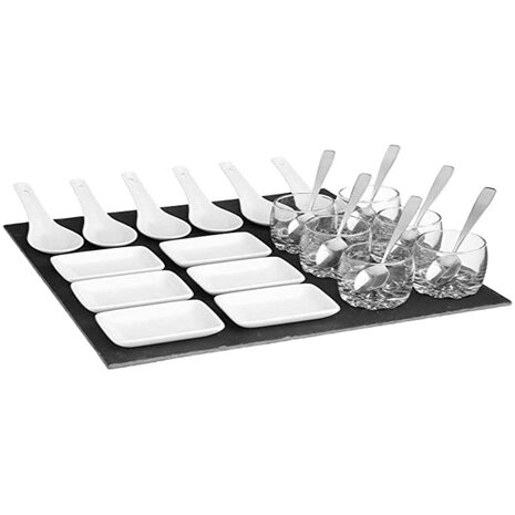 Set voor voorgerechtjes Secret de Gourmet Zwart Raad van bestuur (30 x 30 cm) 1