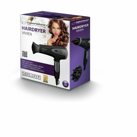 Föhn Esperanza EBH005K Zwart 2200 W 2