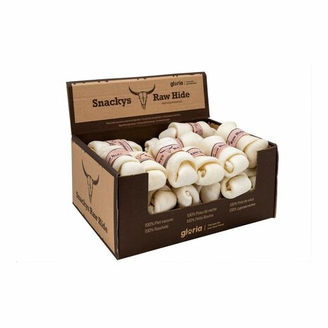 Hondensnoepjes Gloria Snackys Rawhide 10-12 cm Naakt 30 Stuks 2