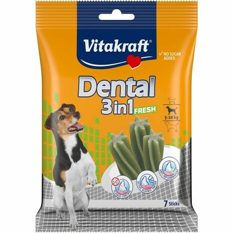 Hondensnoepjes Vitakraft Dental Fresh 3in1 S 120 g 1