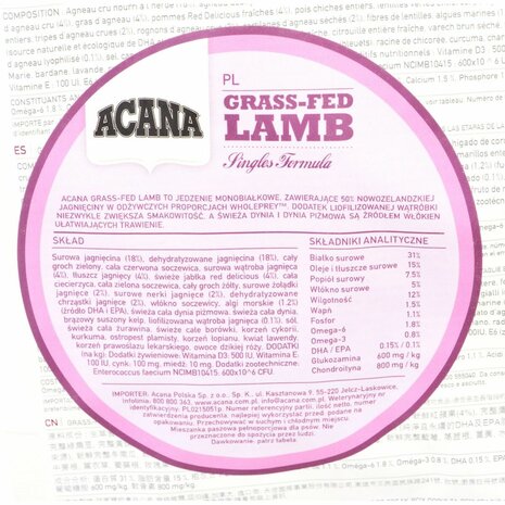 Voer Acana Grass-Fed Lamb Lam 2 Kg 3