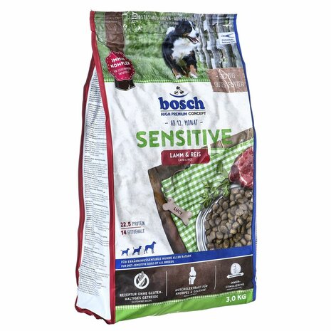 Voer BOSCH Sensitive Volwassen Lam Rijst 3 Kg 2
