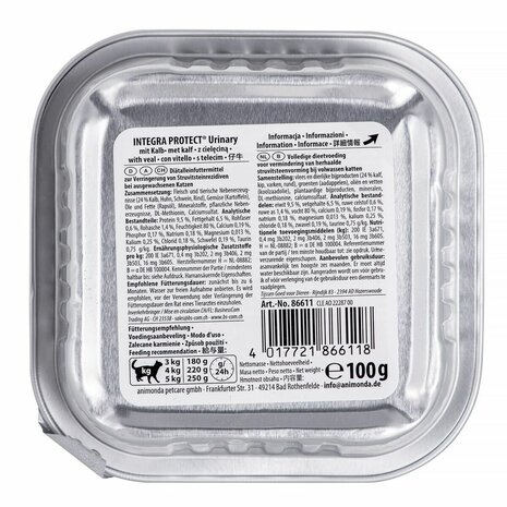 Kattenvoer Animonda Intergra Protect Harnseine Kalfsvlees 100 g 3