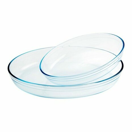 Set met ovenschalen Ô Cuisine 334SA06 Transparant Glas (2 pcs) 2
