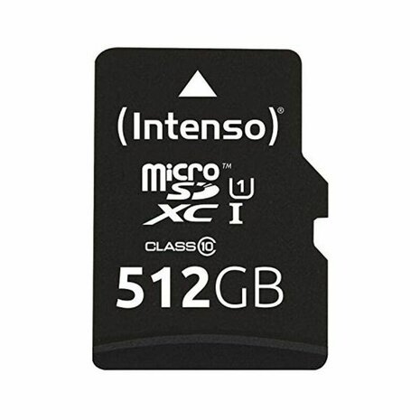 Micro SD kaart met adapter INTENSO 3423493 512 GB 45 MB/s 512 GB 2