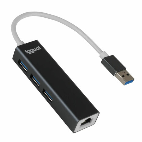 USB-HUB iggual IGG319260 Zwart Grijs 1