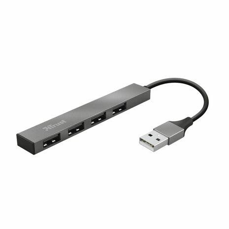 USB-HUB Trust 23786 USB x 4 Grijs Zilverkleurig Aluminium 3600 W 1