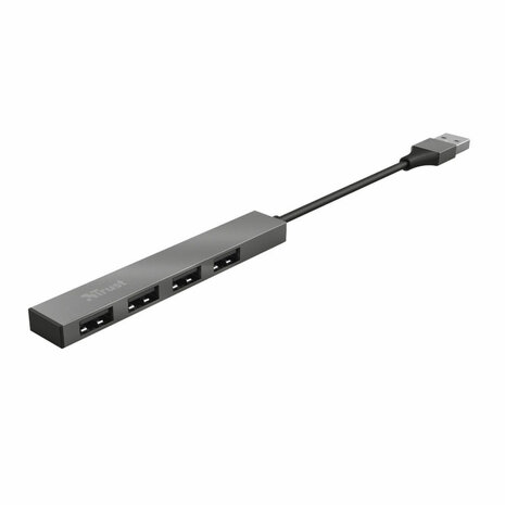 USB-HUB Trust 23786 USB x 4 Grijs Zilverkleurig Aluminium 3600 W 2