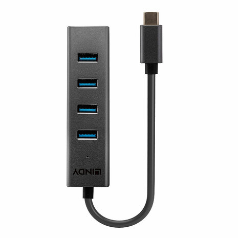 USB-HUB LINDY 43325 Grijs 2