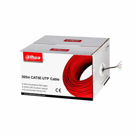 Stevige UTP-netwerkkabel categorie 6 Dahua PFM920I-5EUN Wit 305 m 1
