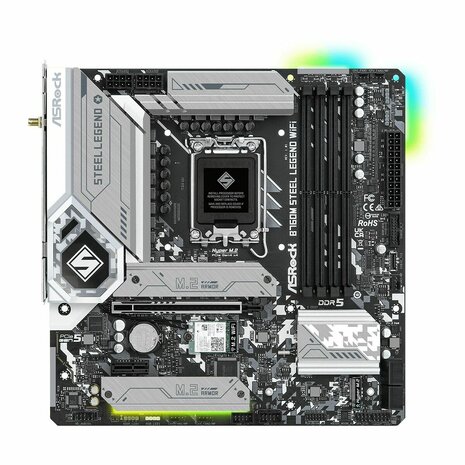 Moederbord ASRock B760M Steel Legend WiFi Intel Wi-Fi 6 Intel B760 LGA 1700 1