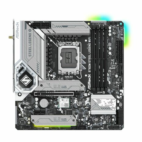 Moederbord ASRock B760M Steel Legend WiFi Intel Wi-Fi 6 Intel B760 LGA 1700 2