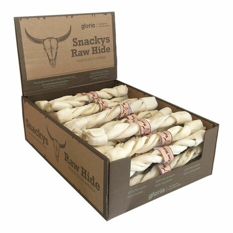 Hondensnoepjes Gloria Twin Stick Rawhide Kauwbaar 50 Stuks 2