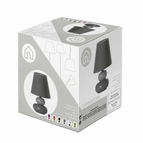 Bureaulamp Bruin Crème PVC Stof Keramisch 40 W 15 x 15 x 23 cm 6