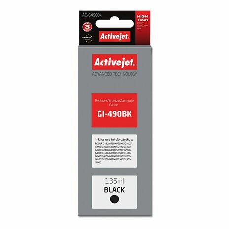 Originele inktcartridge Activejet AC-G490Bk Zwart 1