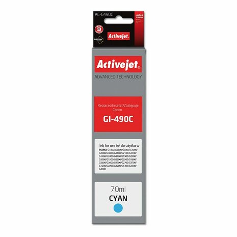 Originele inktcartridge Activejet AC-G490C Cyaan 1