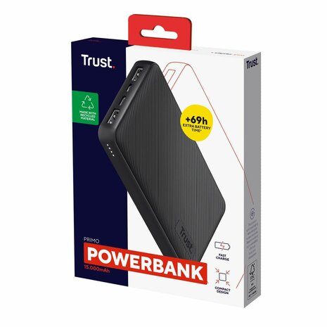 Powerbank Trust Primo Zwart 3