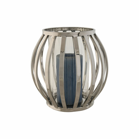 Kaarshouder Home ESPRIT Zilverkleurig Kristal Staal 19 x 19 x 19 cm 4