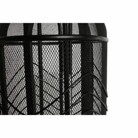 Kaarshouder Home ESPRIT Zwart Metaal 25,5 x 25,5 x 46,5 cm 4