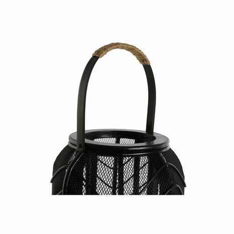 Kaarshouder Home ESPRIT Zwart Metaal 21,5 x 21,5 x 43,5 cm 2