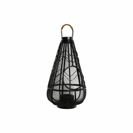 Kaarshouder Home ESPRIT Zwart Metaal 28 x 28 x 50 cm 1