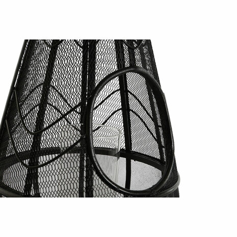 Kaarshouder Home ESPRIT Zwart Metaal 28 x 28 x 50 cm 3