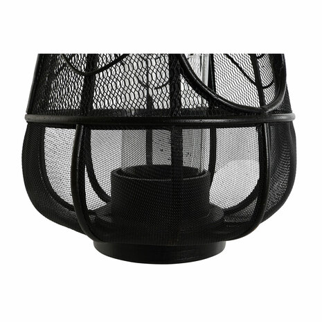 Kaarshouder Home ESPRIT Zwart Metaal 28 x 28 x 50 cm 4