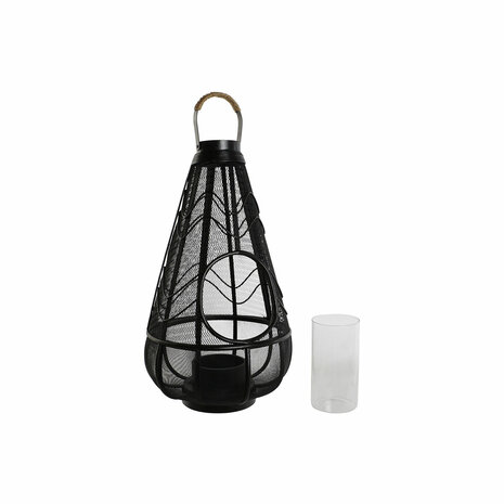 Kaarshouder Home ESPRIT Zwart Metaal 28 x 28 x 50 cm 5