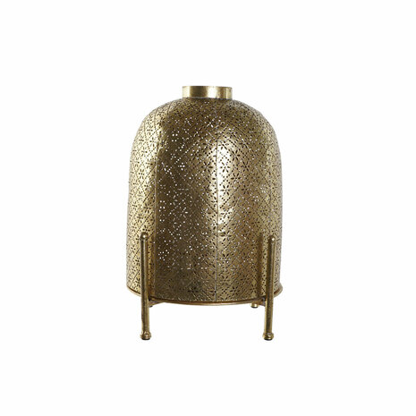 Kaarshouder Home ESPRIT Gouden Metaal Kristal 24 x 24 x 33 cm 1