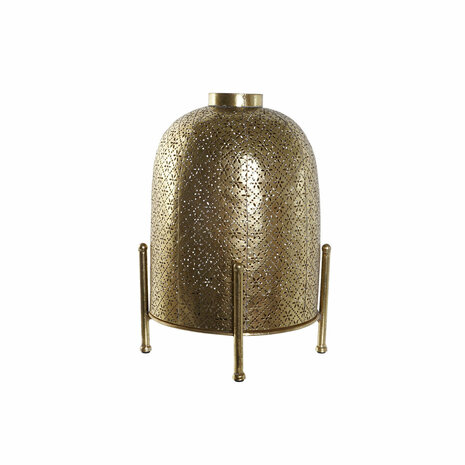 Kaarshouder Home ESPRIT Gouden Metaal Kristal 24 x 24 x 33 cm 2