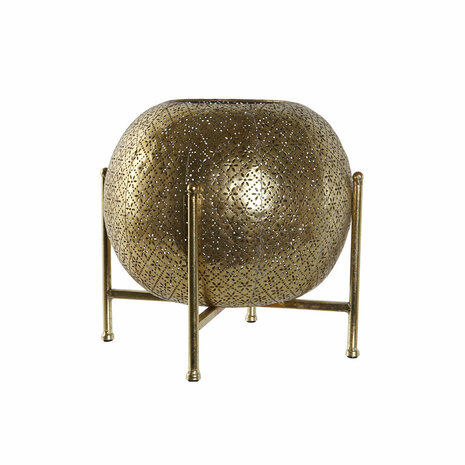 Kaarshouder Home ESPRIT Gouden Metaal Kristal 29 x 29 x 26,5 cm 2