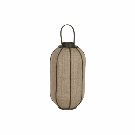 Kaarshouder Home ESPRIT Natuurlijk Jute Bamboe 33 x 33 x 61,5 cm 1